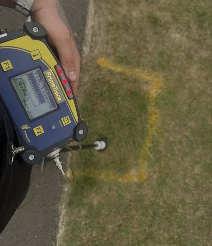 HUBB Group engineer conducting non-destructive leak detection in Ascot
